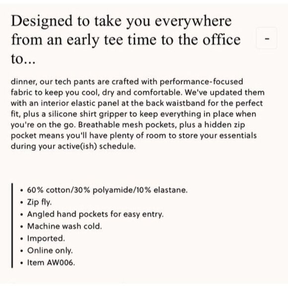 J.Crew Mens 770 Straight-Fit Tech Pant Size W31 L32 Cotton Blend Beige NWT - Picture 10 of 10